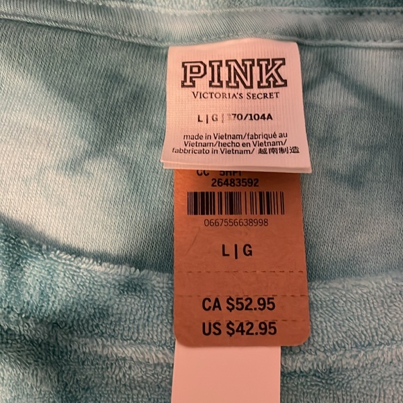 VS Pink Beach Terry Ruched Side Dress Coverup - Picture 7 of 7